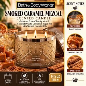 White Barn Smoked Caramel Mezcal 3-Wick Candle 14.5 oz